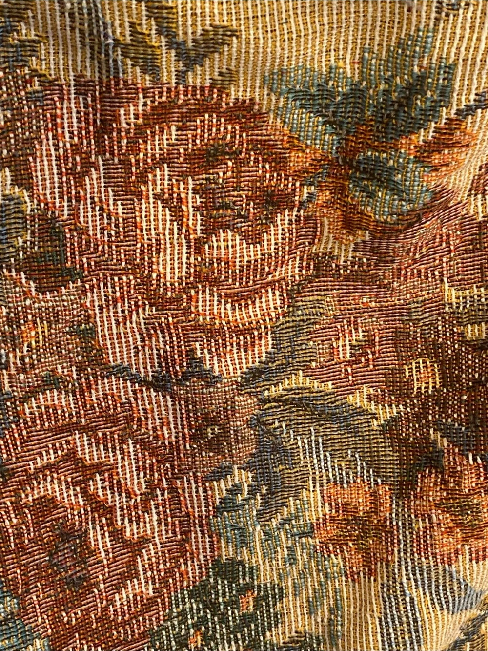 Vintage Renaissance Floral Tapestry Tote  duffle Bag boho cottagecore Grandma